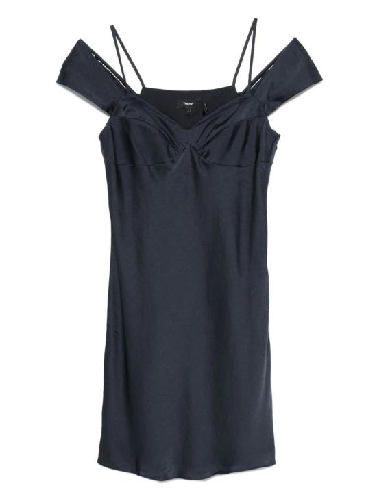 25FW 띠어리 미디 원피스 P0605606 62447 XLV NOCTURNE NAVY BLUE