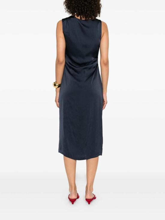 25FW 띠어리 미디 원피스 P0605603 62446 XLV NOCTURNE NAVY BLUE - THEORY