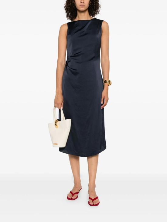 25FW 띠어리 미디 원피스 P0605603 62446 XLV NOCTURNE NAVY BLUE - THEORY