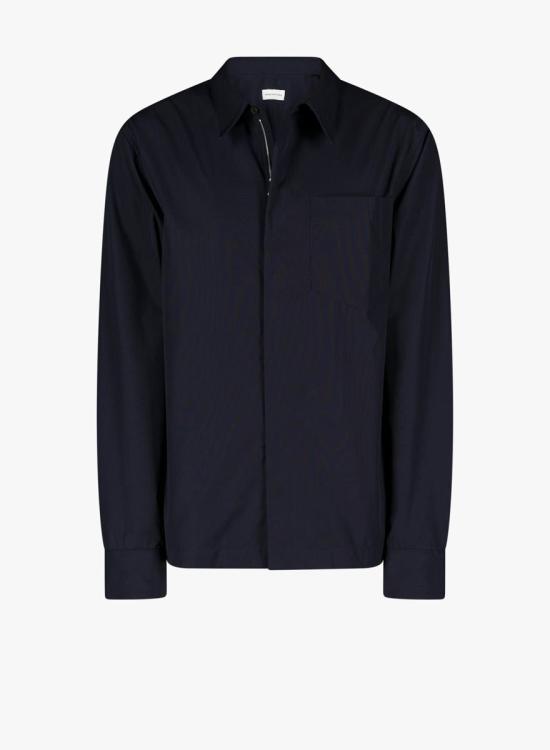 25FW 드리스 반 노튼 긴팔 셔츠 2520207082295 62462 511 MIDNIGHT BLUE