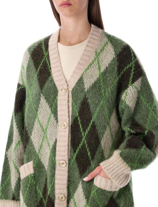 25FW 엠포리오 아르마니 가디건 25AEW002171AF17225 F7014 GREEN - EMPORIO ARMANI