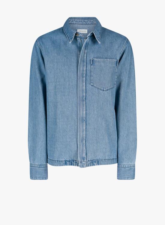 25FW 드리스 반 노튼 긴팔 셔츠 2520207252381 62479 514 LIGHT BLUE