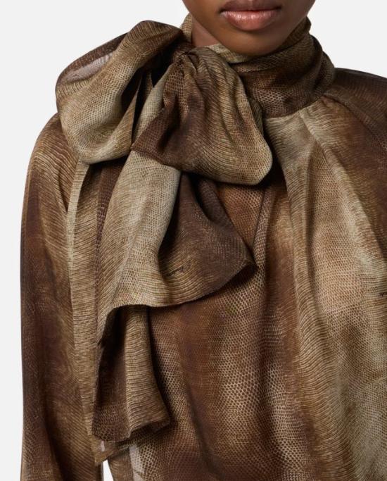 25FW 엘리자베타프랜치 블라우스 CA12857E2EL1 Lizard BROWN - ELISABETTA FRANCHI