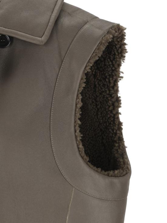 25FW 막스마라 양털 무스탕 베스트  2521416053600003 AI25 MOSS GREEN - MAX MARA