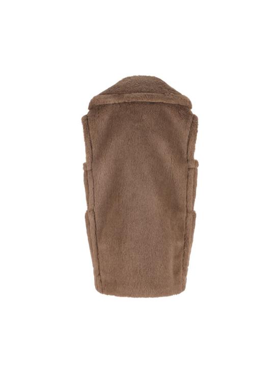 25FW 막스마라 테디 알파카 울 더블브레스트 베스트  2521276253600004 AI25 BRONZE BROWN - MAX MARA