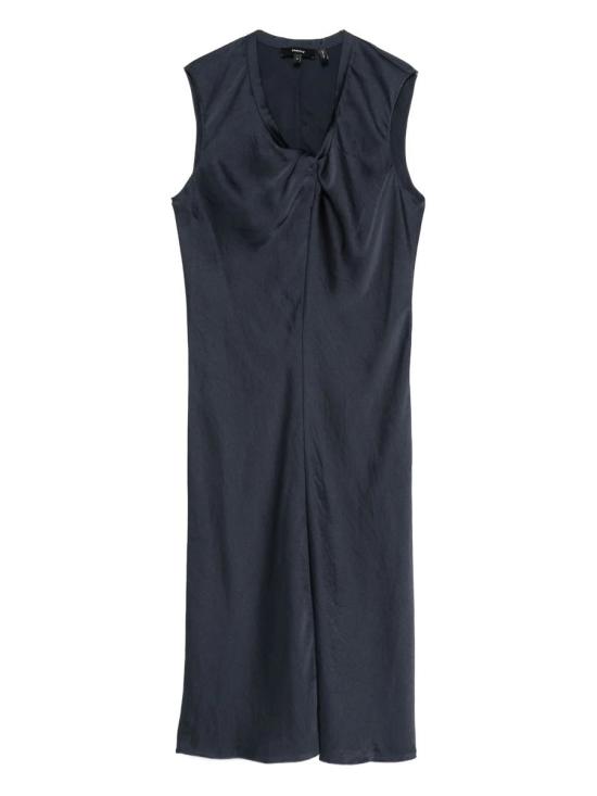 25FW 띠어리 미디 원피스 P0605601 62445 XLV NOCTURNE NAVY BLUE