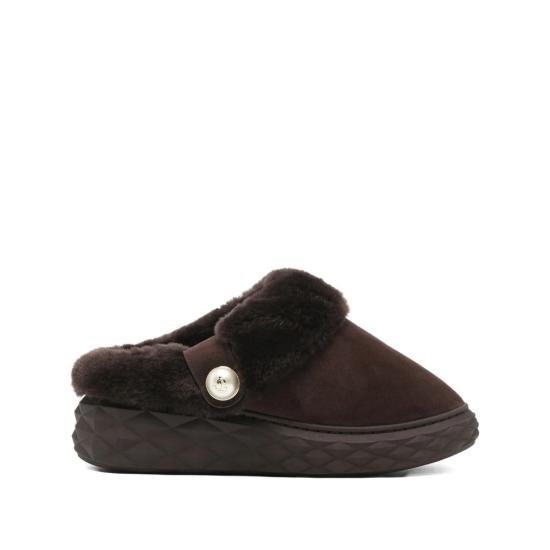 25FW 지미추 뮬/슬리퍼 DIAMOND MAXI M FUW CHOCO BROWN