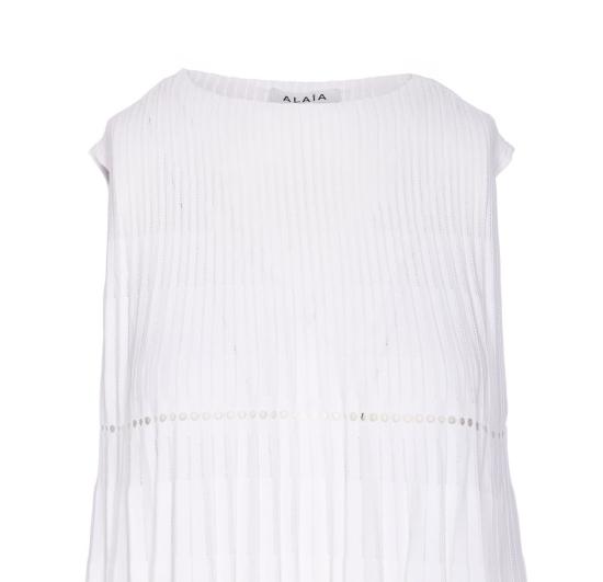 25FW 알라이아 원피스 AA9R2674K078B000 WHITE - ALAIA