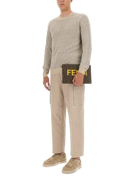  펜디 개버딘 트라우저 FB0886 AO6YF1LU2 Neutrals - FENDI