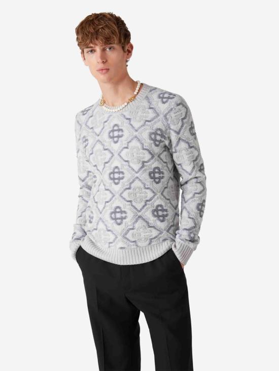 25SS 카사블랑카 스웨터 MPS25KW829 01Grey LIGHT GREY - CASABLANCA