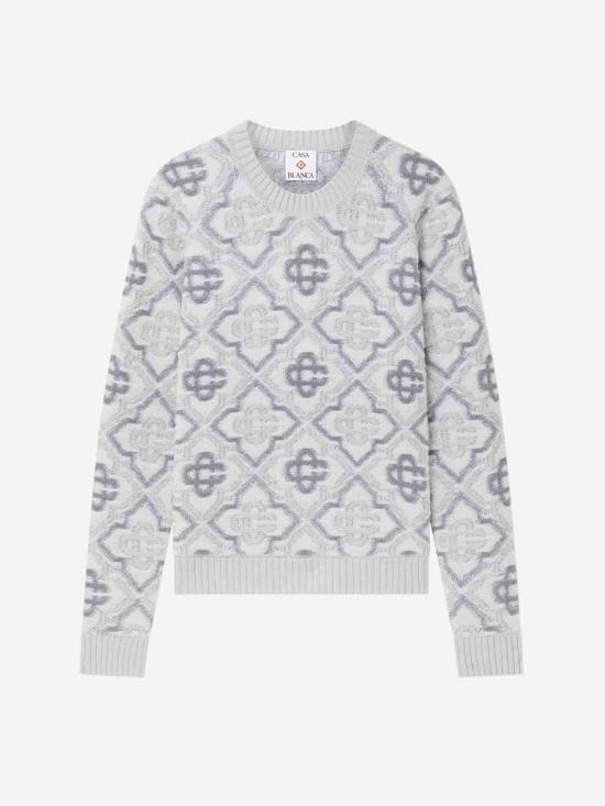 25SS 카사블랑카 스웨터 MPS25KW829 01Grey LIGHT GREY