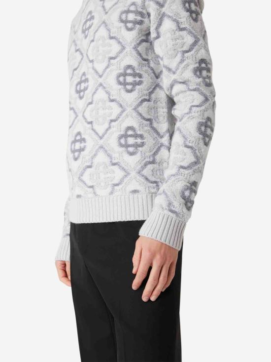 25SS 카사블랑카 스웨터 MPS25KW829 01Grey LIGHT GREY - CASABLANCA