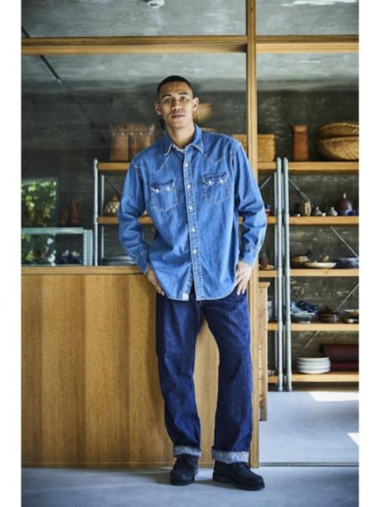  오어슬로우 데님 셔츠 오 슬로우 데님 웨스턴 - ORSLOW