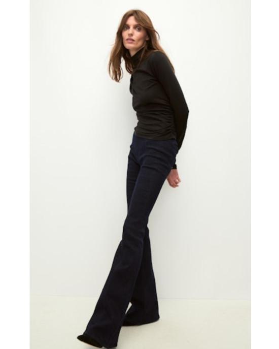  베로니카비어드 반팔 티셔츠 베로니카 비어드 마일리 모크넥 탑 블랙 - VERONICA BEARD