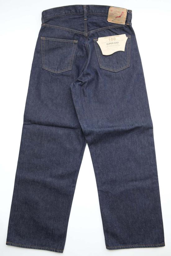  오어슬로우 데님 팬츠 Orslow 100 슈퍼 대드핏  팬츠 원워시 - ORSLOW