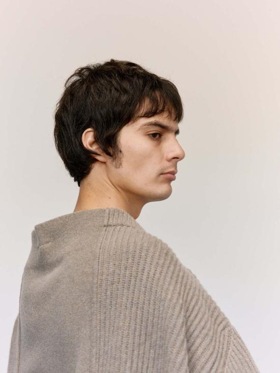  MM6 메종마르지엘라 스웨터 Mm6 메종 마르지엘라 울 오버사이즈 드레이프 백 패널 - MM6 MAISON MARGIELA