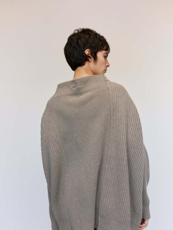  MM6 메종마르지엘라 스웨터 Mm6 메종 마르지엘라 울 오버사이즈 드레이프 백 패널 - MM6 MAISON MARGIELA