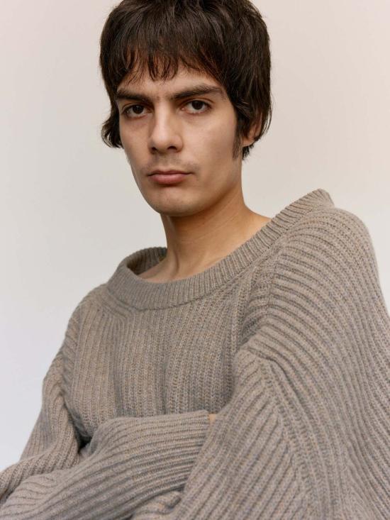  MM6 메종마르지엘라 스웨터 Mm6 메종 마르지엘라 울 오버사이즈 드레이프 백 패널 - MM6 MAISON MARGIELA