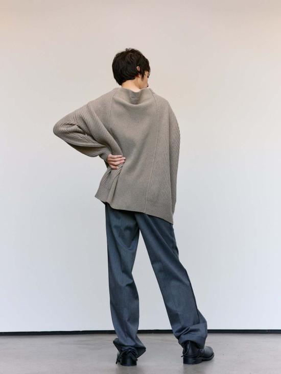  MM6 메종마르지엘라 스웨터 Mm6 메종 마르지엘라 울 오버사이즈 드레이프 백 패널 - MM6 MAISON MARGIELA