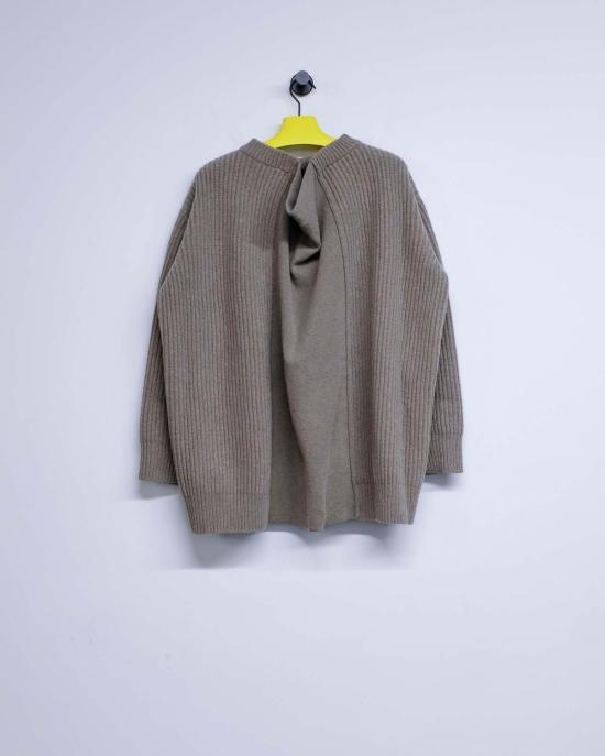  MM6 메종마르지엘라 스웨터 Mm6 메종 마르지엘라 울 오버사이즈 드레이프 백 패널 - MM6 MAISON MARGIELA