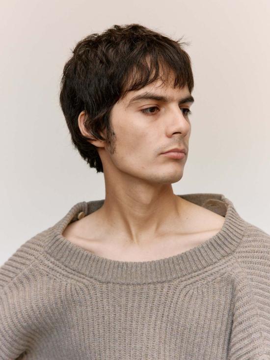  MM6 메종마르지엘라 스웨터 Mm6 메종 마르지엘라 울 오버사이즈 드레이프 백 패널 - MM6 MAISON MARGIELA