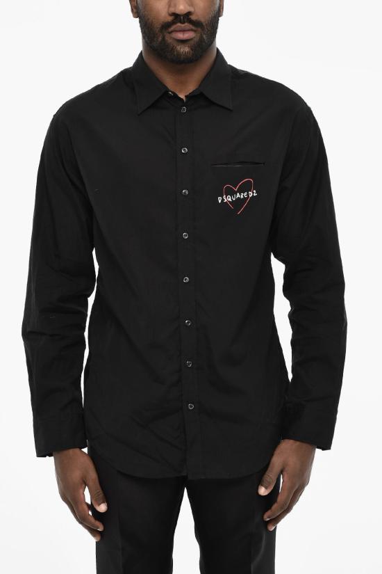  디스퀘어드2 긴팔 셔츠 S74DM0748 S36275 900 Black