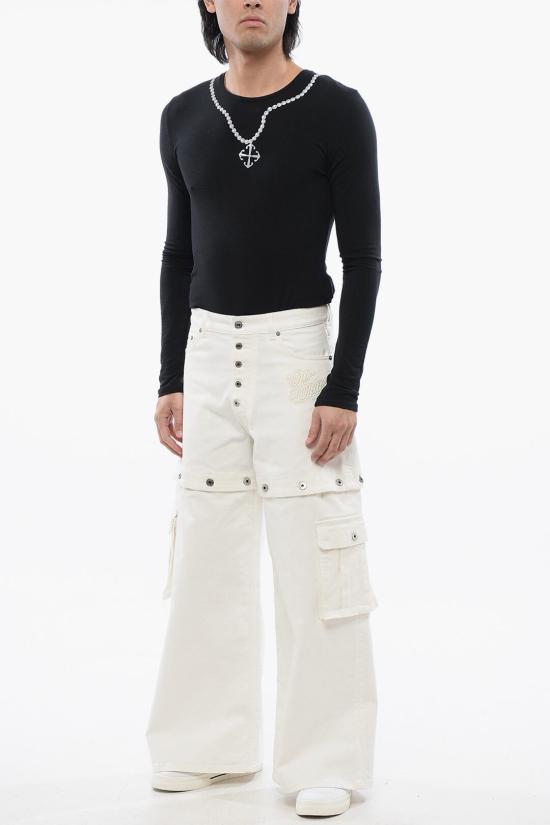  오프화이트 데님 팬츠 OMYA183S24 DEN001 0202 White - OFF WHITE