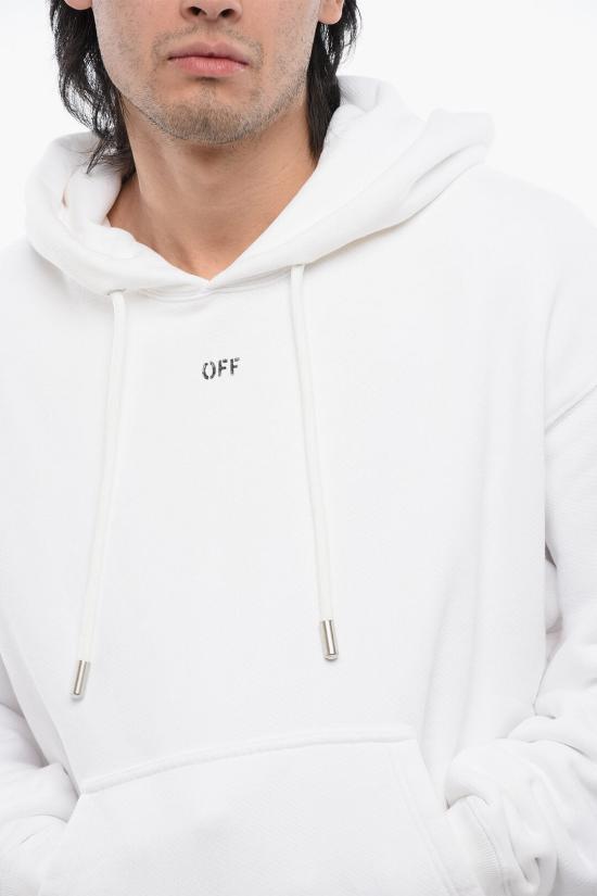  오프화이트 후드 티셔츠 OMBB085C99FLE0100110 White - OFF WHITE