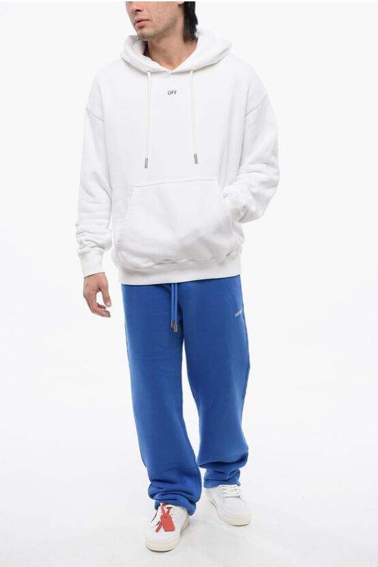  오프화이트 후드 티셔츠 OMBB085C99FLE0100110 White - OFF WHITE