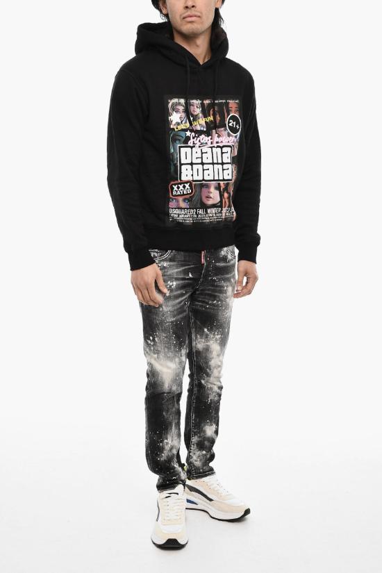  디스퀘어드2 후드 티셔츠 S71GU0625 S25516 900 Black - DSQUARED2