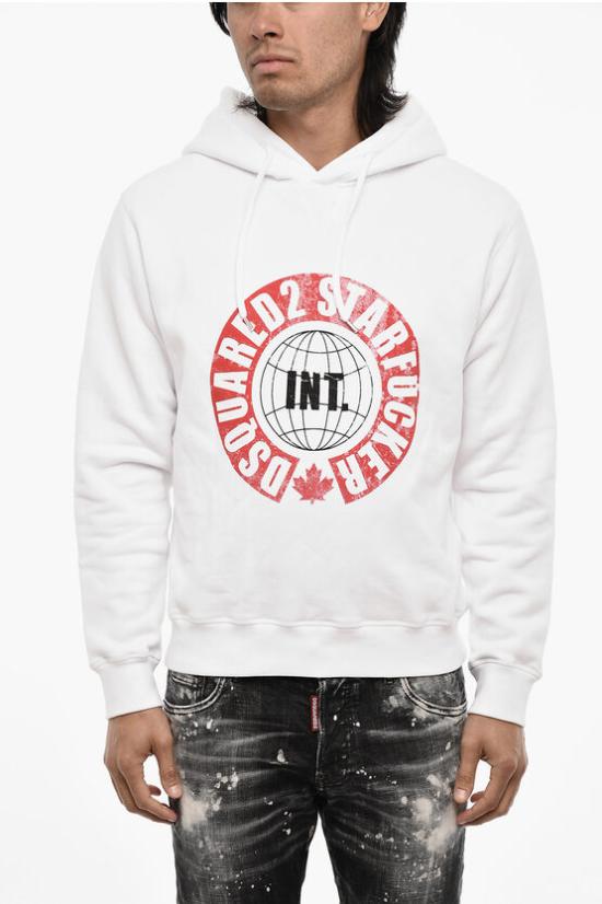  디스퀘어드2 후드 티셔츠 S71GU0600 S25516 100 White