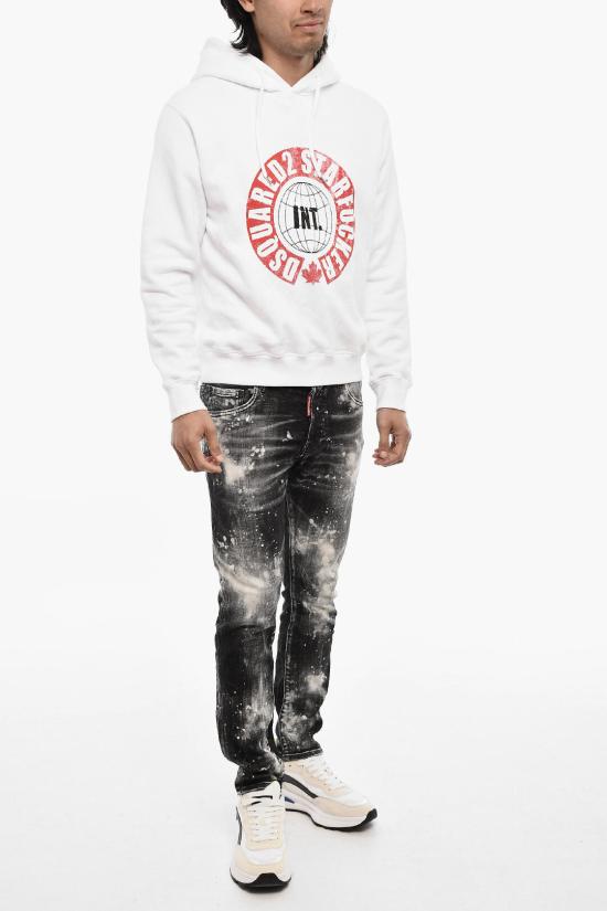  디스퀘어드2 후드 티셔츠 S71GU0600 S25516 100 White - DSQUARED2