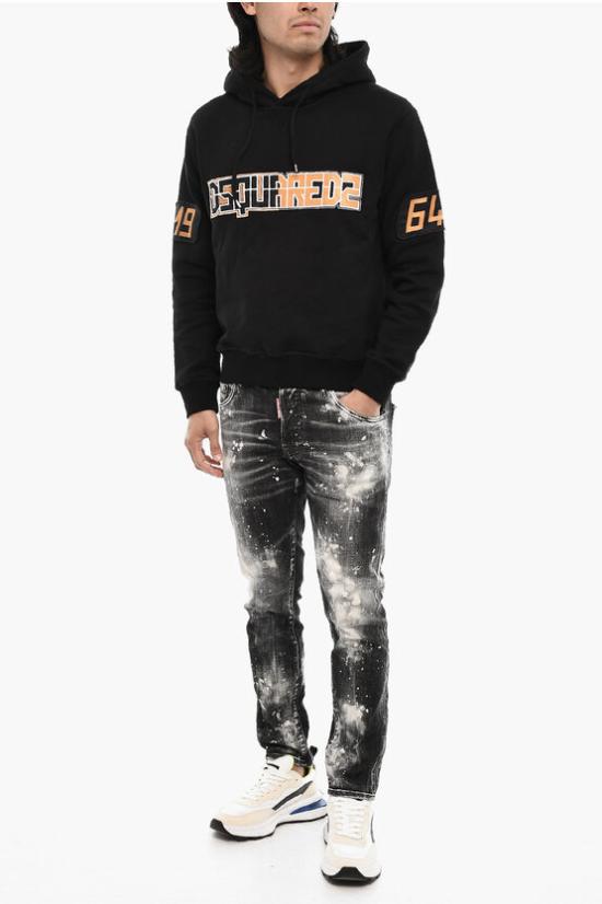  디스퀘어드2 후드 티셔츠 S71GU0599 S25516 900 Black - DSQUARED2