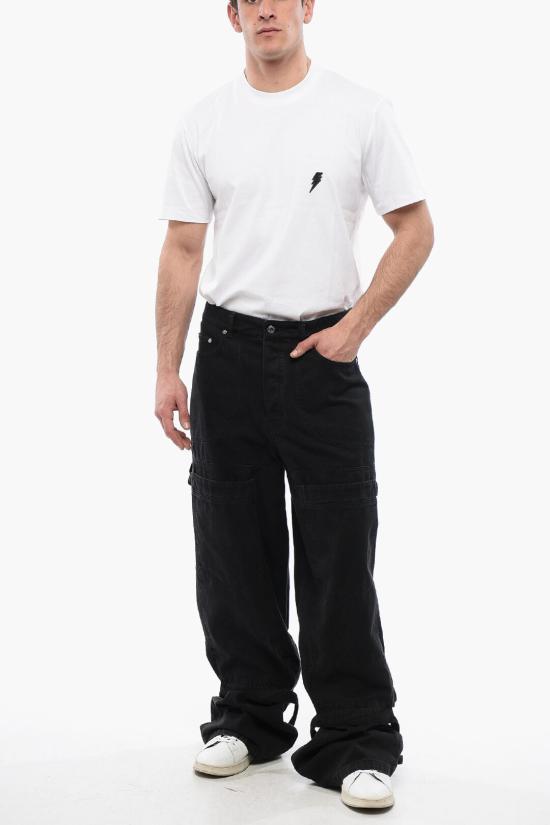  오프화이트 데님 팬츠 OMCE044C99FAB0011000 Black - OFF WHITE