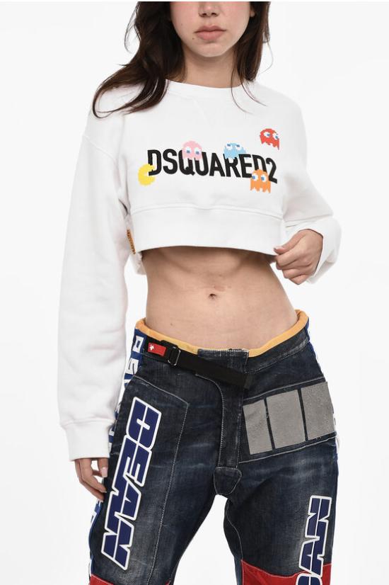  디스퀘어드2 긴팔 티셔츠 S72GU0445 S25516 100 Black White