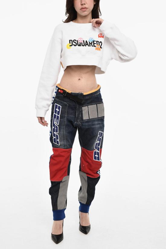  디스퀘어드2 긴팔 티셔츠 S72GU0445 S25516 100 Black White - DSQUARED2