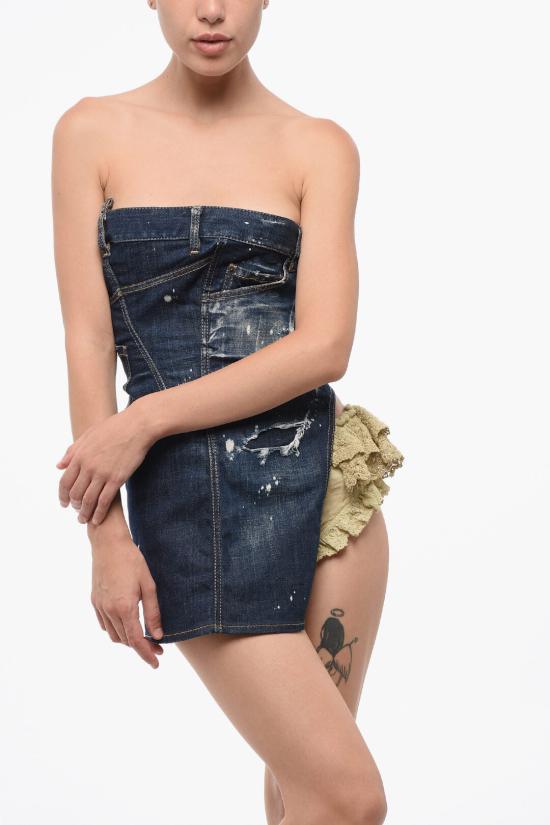  디스퀘어드2 숏 원피스 S72FV0028 STZ097 961 Blue - DSQUARED2