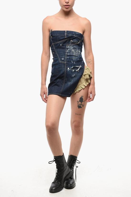  디스퀘어드2 숏 원피스 S72FV0028 STZ097 961 Blue