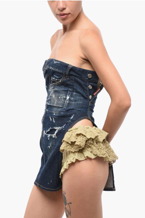  디스퀘어드2 원피스 S72FV0028 STZ097 961 Blue - DSQUARED2