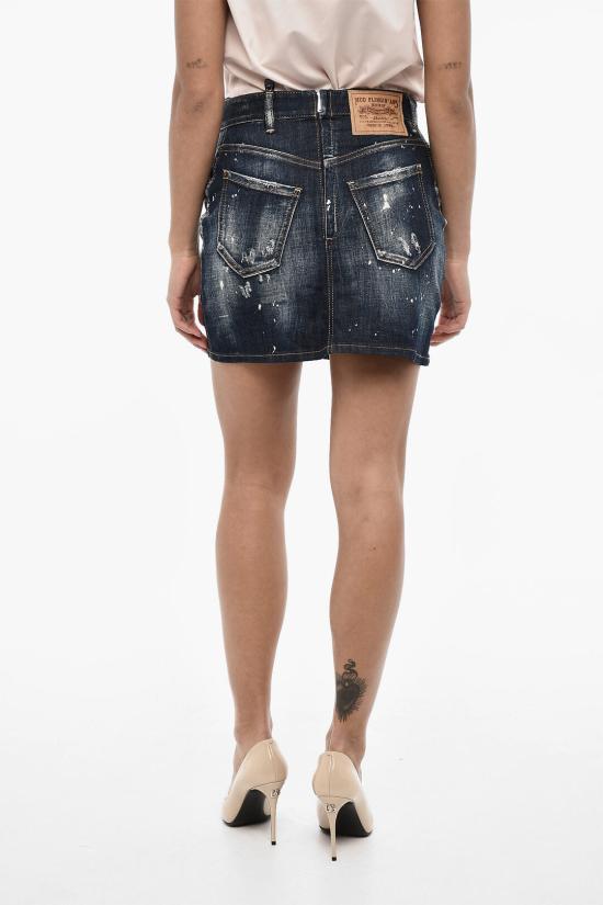  디스퀘어드2 데님 스커트 S72MA0968 S30342 470 Blue - DSQUARED2