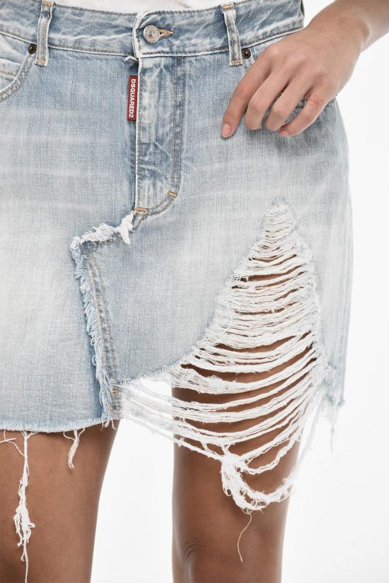  디스퀘어드2 데님 스커트 S75MA0904 S30309 470 Blue - DSQUARED2