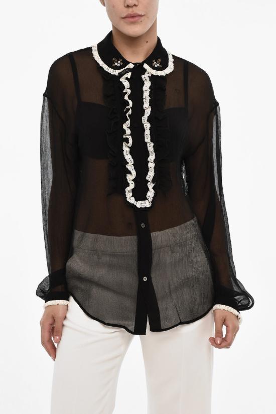  디스퀘어드2 블라우스 S75DL0855 S52114 900 Black
