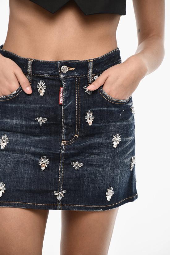  디스퀘어드2 숏 스커트 S75MA0897 S30342 470 Blue - DSQUARED2