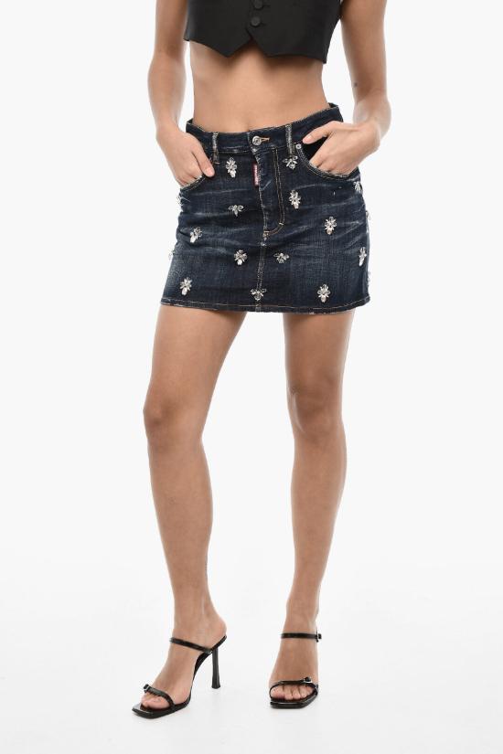  디스퀘어드2 숏 스커트 S75MA0897 S30342 470 Blue