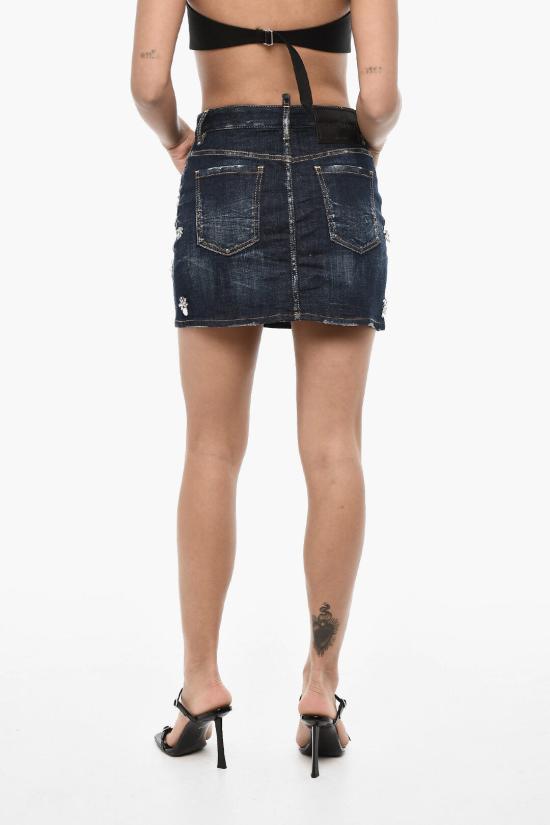  디스퀘어드2 숏 스커트 S75MA0897 S30342 470 Blue - DSQUARED2