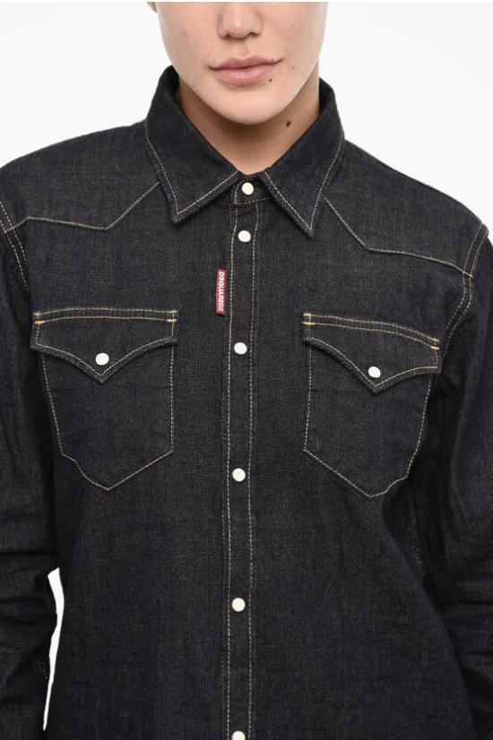  디스퀘어드2 데님 셔츠 S75DL0851 S30871 470 Blue - DSQUARED2