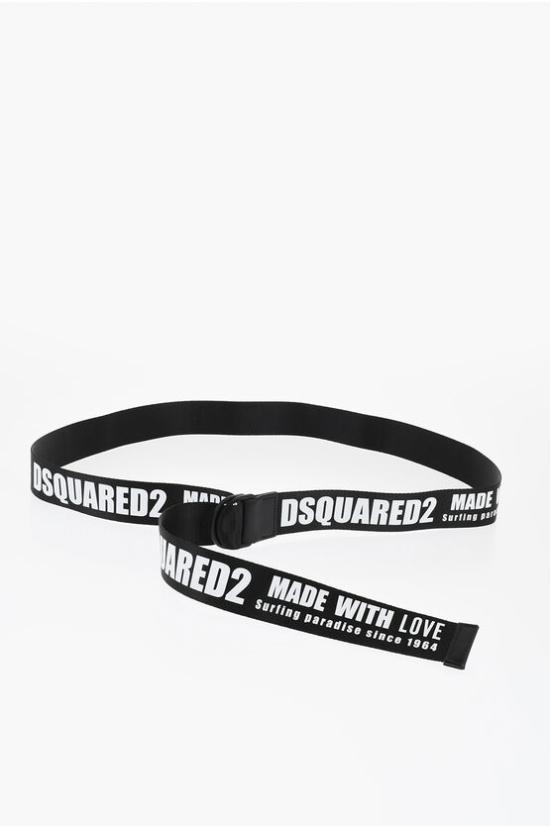  디스퀘어드2 패브릭 벨트 BEM0503 20200394 2124 Bianco Nero - DSQUARED2