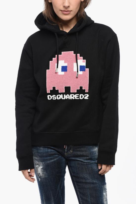  디스퀘어드2 후드 티셔츠 S72GU0444 S25516 900 Black