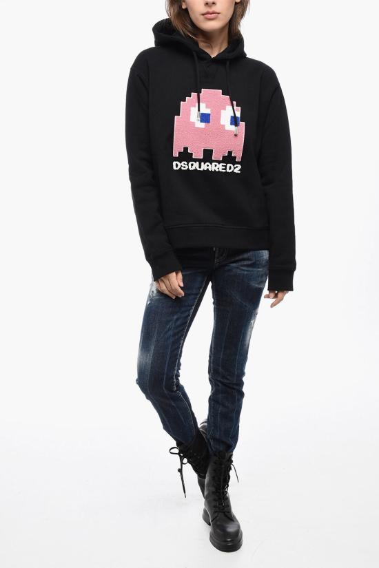  디스퀘어드2 후드 티셔츠 S72GU0444 S25516 900 Black - DSQUARED2