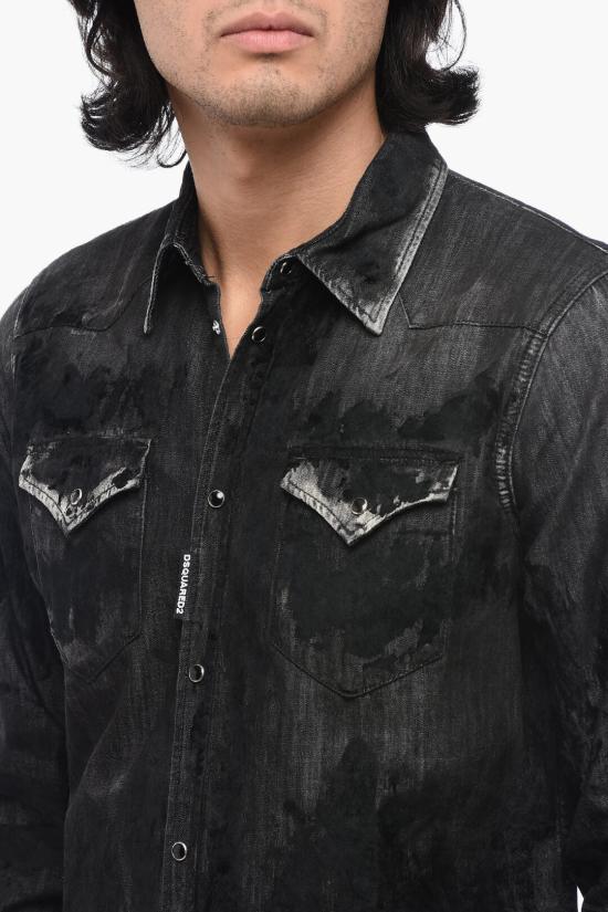  디스퀘어드2 데님 셔츠 S71DM0647 S30826 900 Black - DSQUARED2